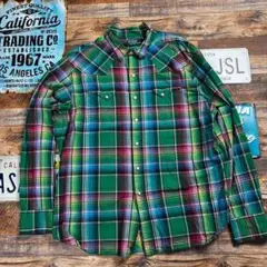 【珍品】Polo Ralph Lauren ウエスタンシャツ XXL マドラス