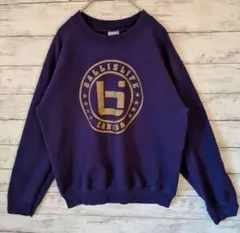 ギルダン海外製◆パープル×ゴールド　スウェット　アメカジ