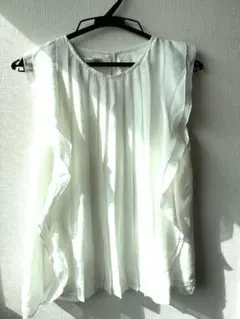 Plechur Ciel ホワイト ノースリーブ トップス