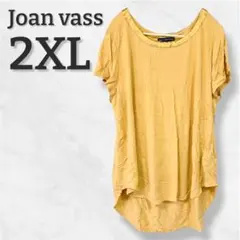 半袖チュニック 【XXL】 マスタード イエロー クルーネック 差し色 夏 秋