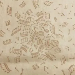 音符プリント 綿生地
