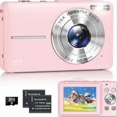 【値下げ❗️】16倍デジタルズーム コンパクトデジタルカメラ ピンク 本体