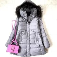 美品　クリーニング済【3L 】ルイルエブティック ラクーンファー付ロングダウン