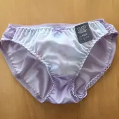 新品　トリコットショーツ　ラベンダー　花柄　レース付き　M パープル系のサムネイル