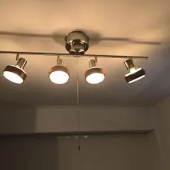 東京インテリア購入　福岡市引き取り限定　シルバー ブラウン 4灯