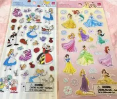 ディズニー ペタペタシール ふしぎの国のアリス ディズニープリンセス 2種セット