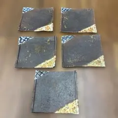 和風模様 陶器皿 5枚セット　菓子皿