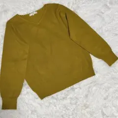 洗える◎grove モチモチVネックプルオーバー L