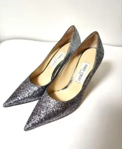 Jimmy Choo 新品未使用シルバー グリッターハイヒール Love 39