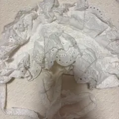 コットンレースたっぷり ヘッドドレス ホワイト