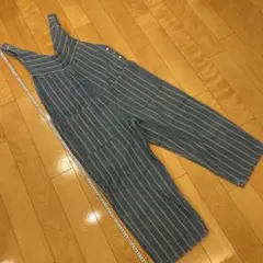 ZARAストライプ デニム オーバーオール