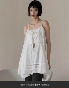 LOWRYSFARM 2WAYコットンレースミニワンピース　492572