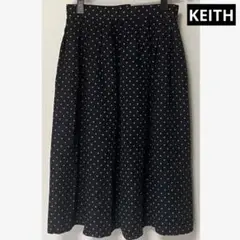 KEITH フレアスカート　ネイビー