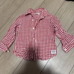 miki HOUSE ギンガムチェックシャツ 100