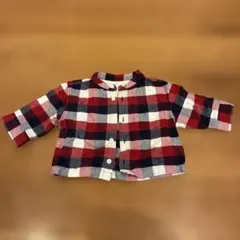 無印良品　チェック柄長袖シャツ 80