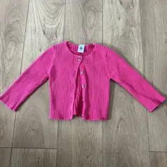 PETIT BATEAU ピンク カーディガン 18m