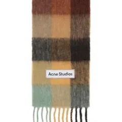 正規品　ACNE STUDIOS マルチカラー モヘアチェックマフラー　外袋付