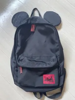 【ディズニー】ミッキー耳付き黒リュック