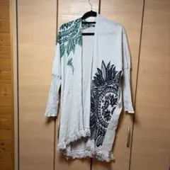 チャイハネ yul エスニック 総柄 フリンジ ガウン 羽織 ユニセックス Fのサムネイル