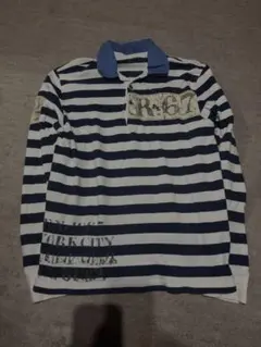 RALPH LAUREN ボーダー長袖ラガーシャツ y2k