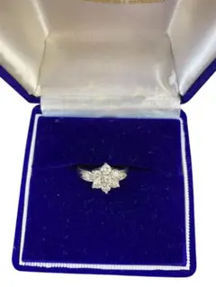 プラチナ製リング、ネックレスセット　天然ダイヤ付