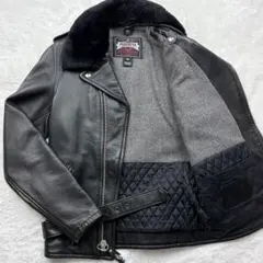 極美品✨ショット 90周年記念 限定 ダブルライダースジャケット ベルト 黒
