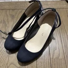 ジェリービーンズ　ヒールチェック　スエードパンプス　ヒール7cm