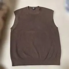 ブラウン ニットベスト