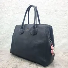✨FURLA フルラ✨A4可 トートバッグ 黒 シボ革 レザー