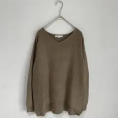 【THE SHOP TK】ニット　くすみカラー　Vネック　ゆったり　洗える　秋