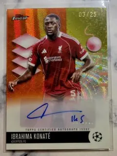 25枚限定 Ibrahima Konate Topps Finest auto