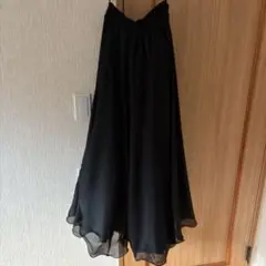 合唱　シフォン 黒 ロングスカート