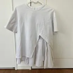 2way ホワイト アシンメトリー Tシャツのサムネイル
