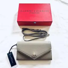 《新品》 GIANNI CHIARINIレザーウォレット お財布ショルダーバッグ