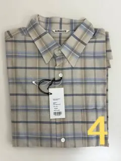 (4) AURALEE SUPER LIGHT WOOL CHECK SHIRTのサムネイル