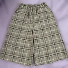 【美品】LINDAUER ベージュ系チェックパンツ　size 120