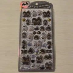 モンチッチ うるちゅるポップシール 白×黒　モノクロ