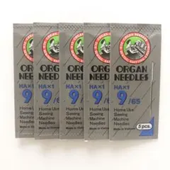 ミシン針 家庭用 【HA×1】9番 5パック 25本 オルガン 薄手