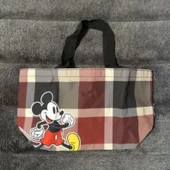 ミッキーマウス チェック柄トートバッグ