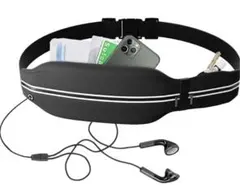 ウエストポーチ ブラック ランニングポーチ