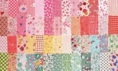 レトロ30'sカットクロスセット7㎝角Ⅲ★復刻usaルシアン yuwa