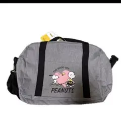 スヌーピ　ピーナッツショルダー　ボストン　学生　バッグ　修学旅行などに