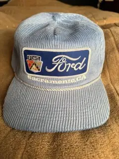 新品◾️コーデュロイ◾️キャップ◾️FORD◾️トラッカーキャップ◾️サックス◾️アメ車◾️