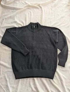 ミズノ ケーブルニット ハーフジップ　ゴルフウェア