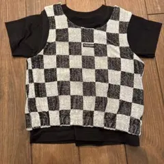 MY LITTLE WONDER チェック柄 Tシャツ 100 バースデイのサムネイル