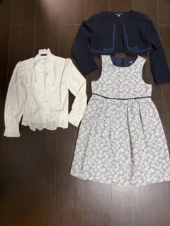 べべ　フォーマルドレス＆カーディガンセット 130cm