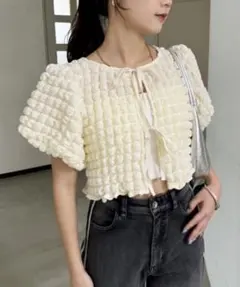 ナイスクラップ　前後2wayぽこぽこリボントップス