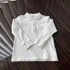 MIKI HOUSE ホワイトポロシャツ 長袖 通学用