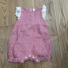 cottoli チェックロンパース 80cm バースデイ