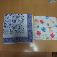 ELLE 花柄 ハンカチ &NINA RICCI花柄ハンカチ2枚セット